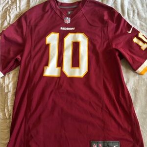 NFL Burgundy Washington Redskins/Commanders On-Field Nike Jersey Collar Detail